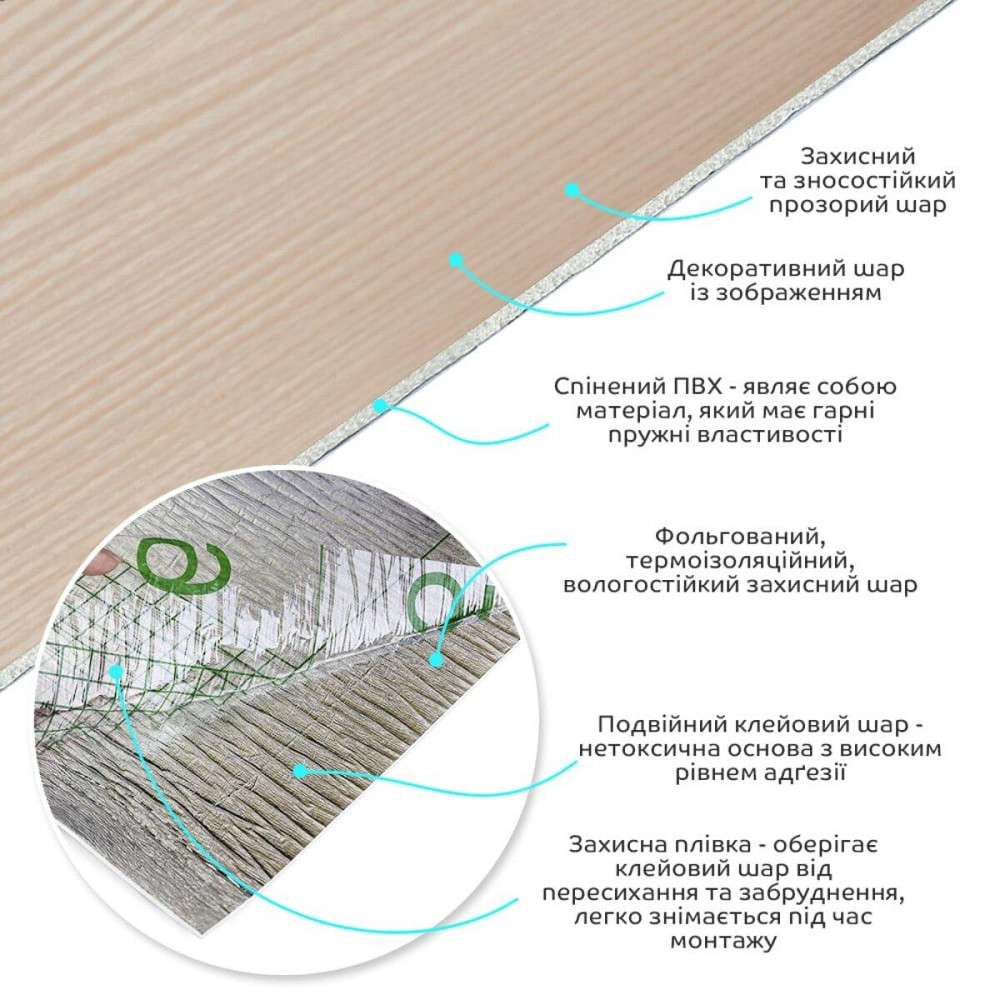 Самоклеюча вінілова плитка в рулоні Київ - фото 2