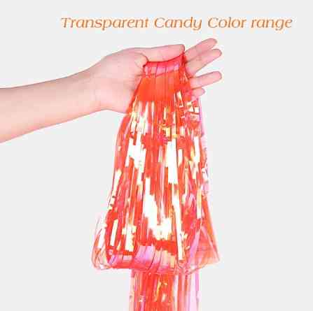 Дождик для фотозоны 2 м на 1 м конфетный оранжевый Киев