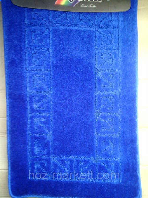 Набор ковриков для ванной и туалета синий производство Турция Харьков - изображение 1