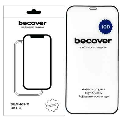 Стекло защитное BeCover Apple iPhone 12 Pro 10D Black (711512) Винница