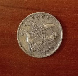 Австралия 6 пенсов 1926 Серебро Полтава - изображение 1