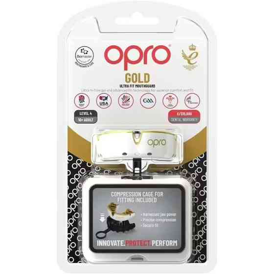 Капа OPRO Gold доросла (вік 11+)  White/Gold (art.102504005) Луцк