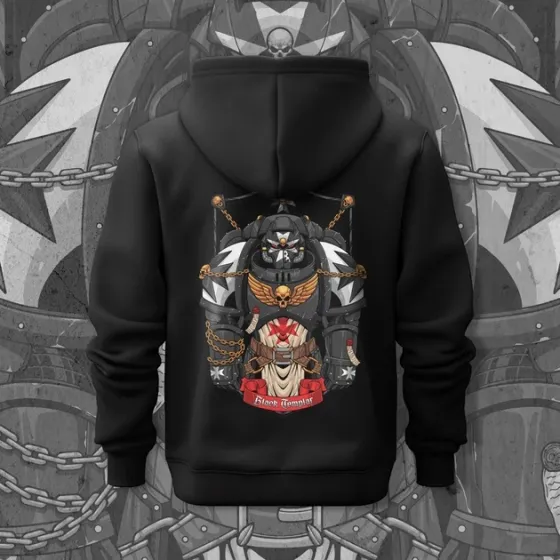Худи для подростка мальчика с принтом WarHammer 40K Black Templare Размер 160 Anime11136 Днепр