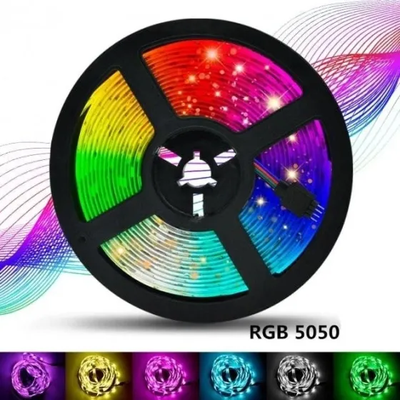 Гирлянда-лента (Rope-Lights) SMD5050-RGB универсальная, пров.:прозрачный, 5м (Разноцветная) 2032 Киев
