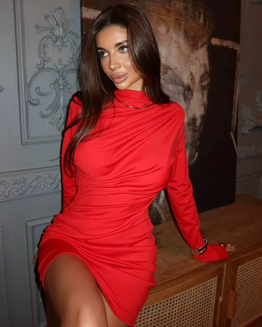 Жіноче стильне мініплаття з драпіруванням мікродайвінг Червоний, 46/48 Одеса - фото 3