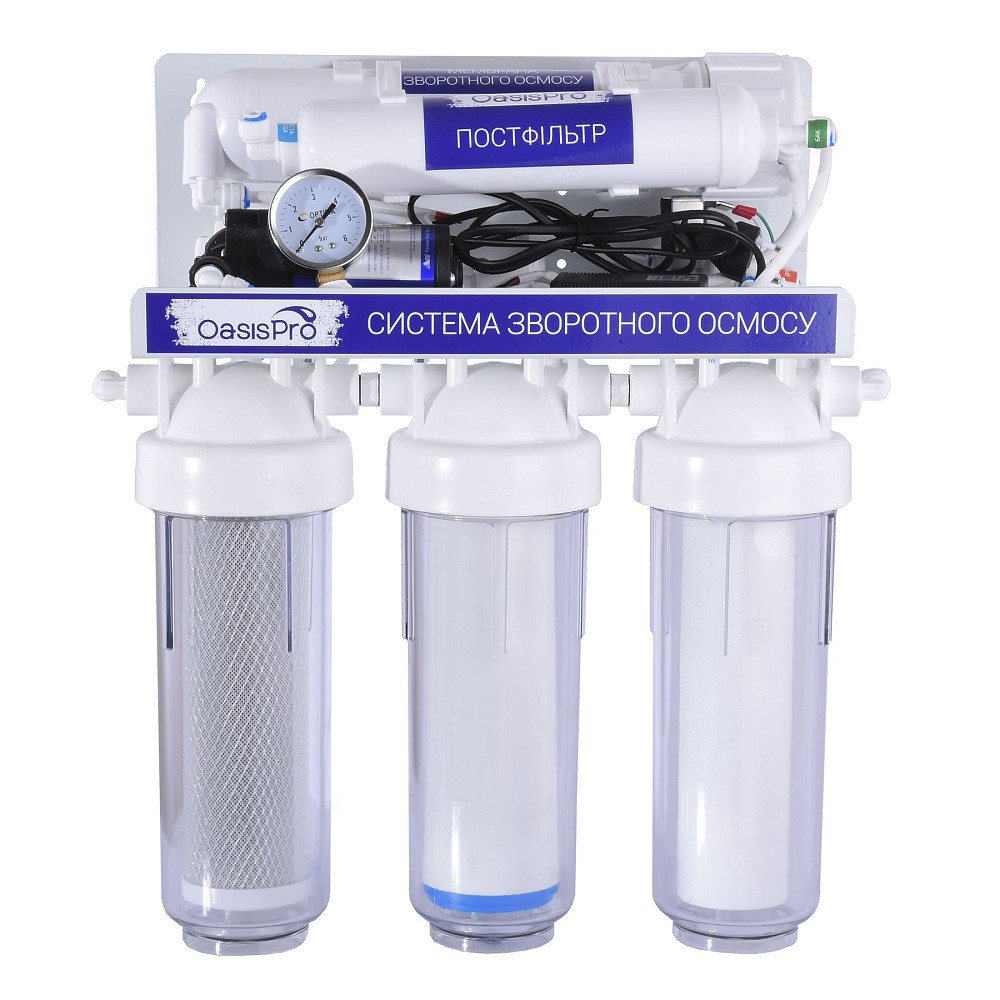 Система зворотного осмосу OasisPro, насос + ПЛАСТ. бак, BSL03-RO-75 Луцьк - фото 7