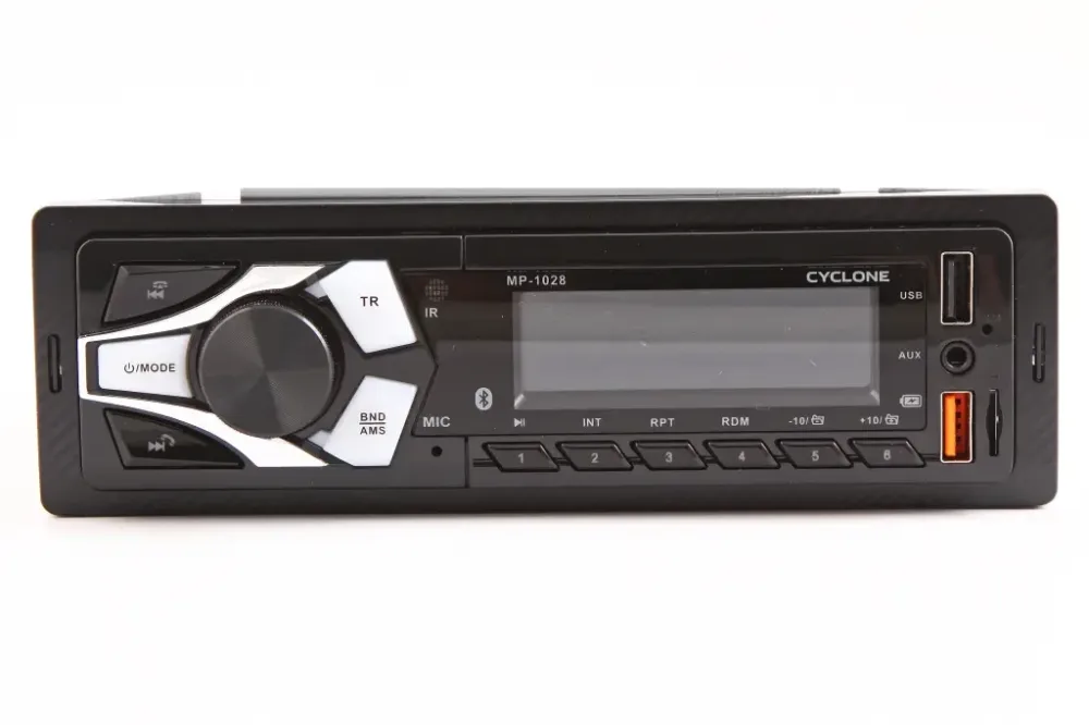 Автомагнітола Cyclone MP-1028 RGB BT/USB+USB Charge/MicroSD/ISO/доп. розєм /ПДУ/Car Radio Вінниця - фото 1