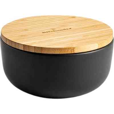 Миска KitchenAid Matte Oven-to-table з чорного керамограніту з кришкою (CC004972-001) Вінниця