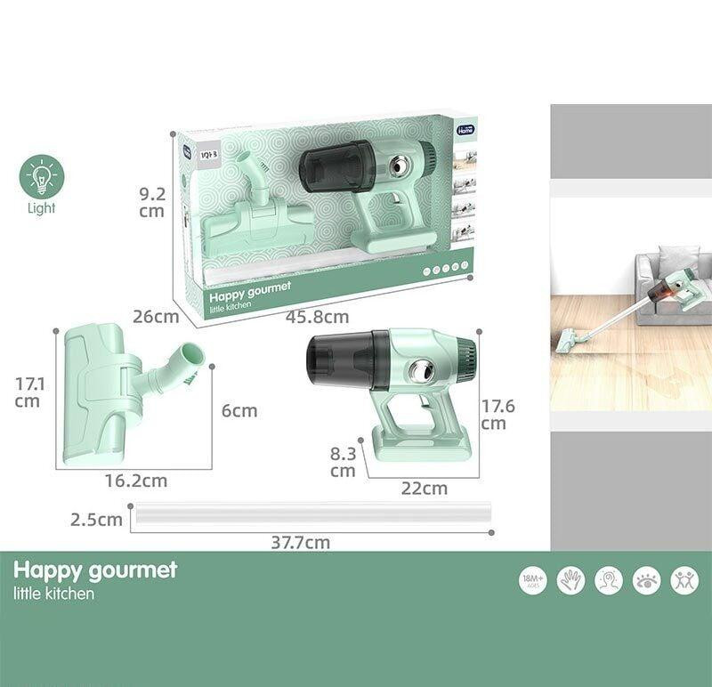 Пилосос підсвічування звук щітка для підлоги сполучна трубка 48.5 см М'ятний (A 1011-6) Чернігів - фото 1