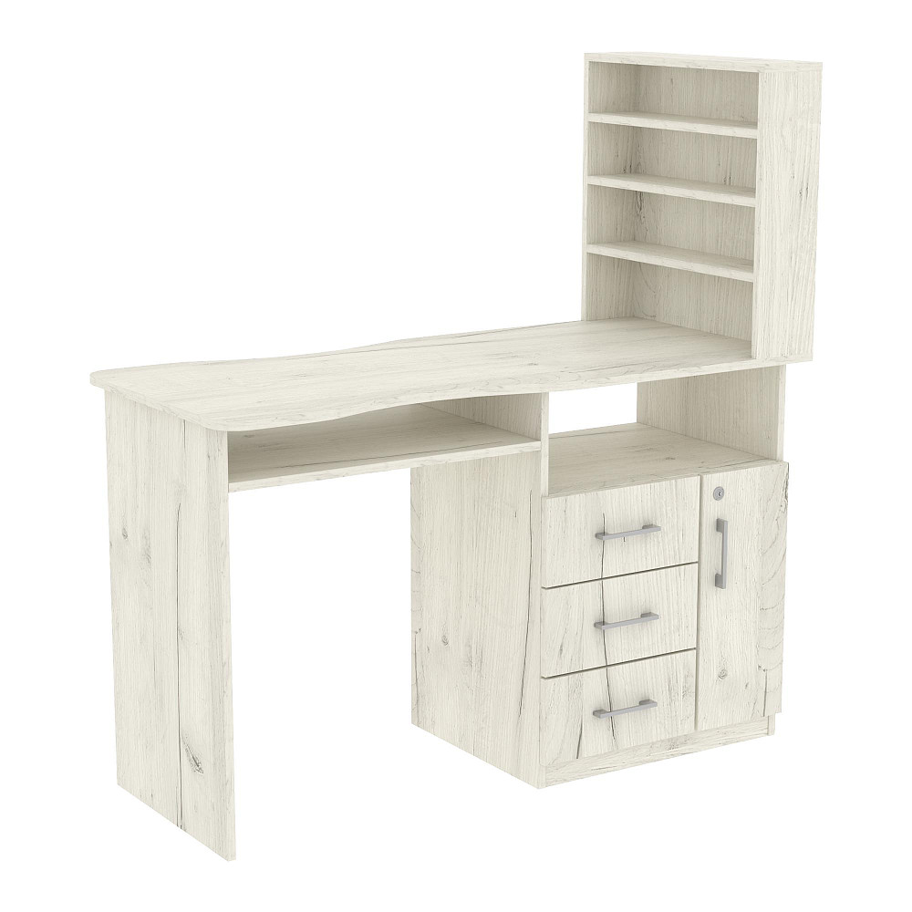 Стіл манікюрний СМ-1, Дуб Крафт Білий, 1230/550/1264 Львів - фото 1