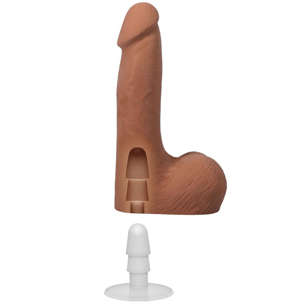 Фалоімітатор Doc Johnson The Realistic Cock ULTRASKYN - 7 Inch with Balls Caramel Sex Aura Київ - фото 6