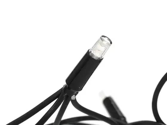 Гирлянда уличная 3,3мм черный провод 10м 100LED белый свет мерцающая лампа Lux LINE-3.3-100-W-2 Одесса