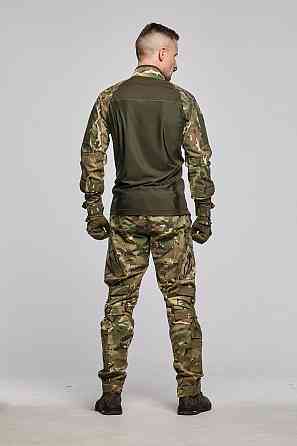 Тактичні військові штани мультикам ріп-стоп, бойові штурмові літні штани з затяжками під колінами Львів