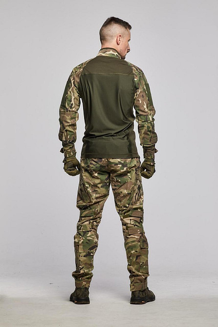 Тактичні військові штани мультикам ріп-стоп, бойові штурмові літні штани з затяжками під колінами Львів - фото 3