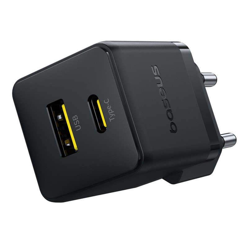 Мережевий зарядний пристрій Baseus Palm Fast Charger C+U 30W EU Cluster Black (with Baseus Mini White Cable Одеса - фото 5