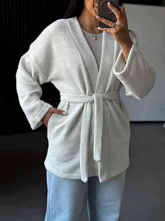 Жіночий теплий модний кардиган альпака Білий, 46/48 Одеса