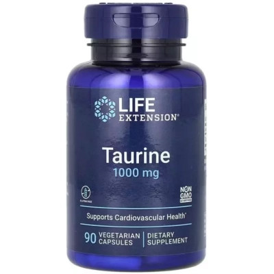 Вітамінно-мінеральний комплекс Life Extension Таурін, 1000 мг, Taurine, 90 вегетаріанських капсул (LEX-18279) Вінниця - фото 1