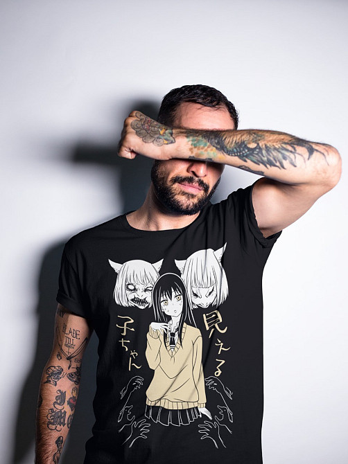 Футболка для мальчика аниме Миеруко Кхан Йотсуйа Мико оверсайз (рост от 165 до 180 ) Черний AnimeJ0321m Днепр - изображение 2