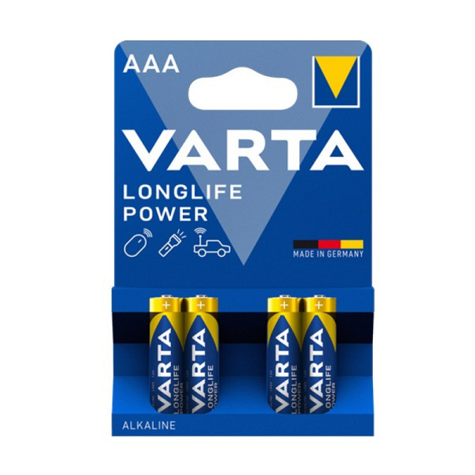 Батарейка VARTA LONGLIFE POWER лужна AAA LR03 4xBL ALKALINE KOD-3964 Київ - фото 1