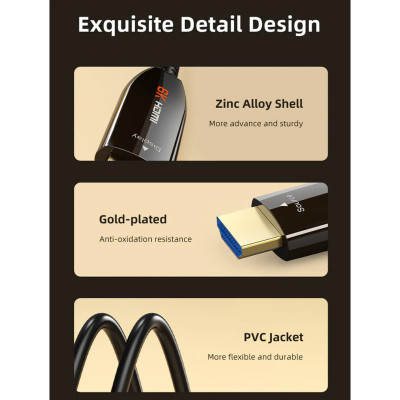 Кабель мультимедійний HDMI M to HDMI M 50.0m V2.1 AOC Cabletime (CA914036) Вінниця - фото 5