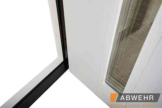 Двери уличные,модель LP-5 Queen NEW COTTAGE МЕТАЛЛ LAMPRE ТЕРМОРОЗРЫВ  Метал Lampre антрацит/Vinorit белый+ВСМ Киев