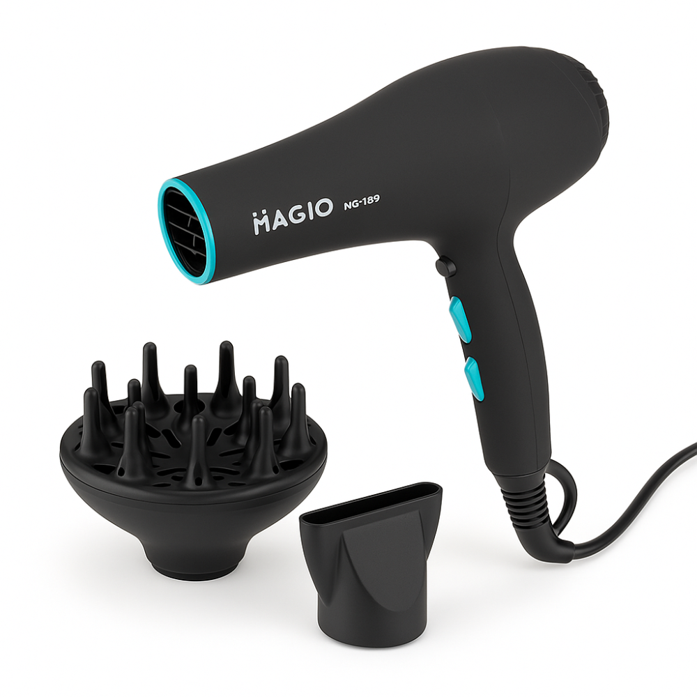 Професійний фен для укладання волосся з насадкою Magio MG-169, Класичний фен для волосся AB-23 Львів - фото 15