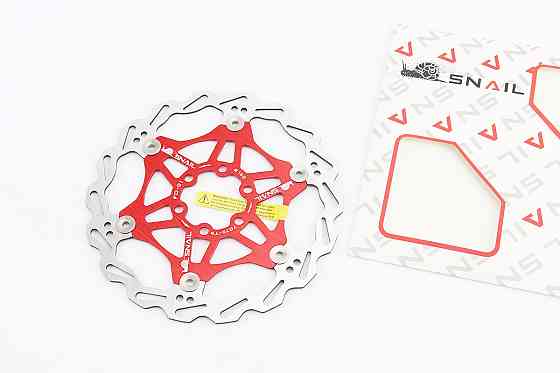 Гальмівний диск 160мм, кріпл. 6 болтів, на алюмінієвому павуку, червоний FD-01 Киев