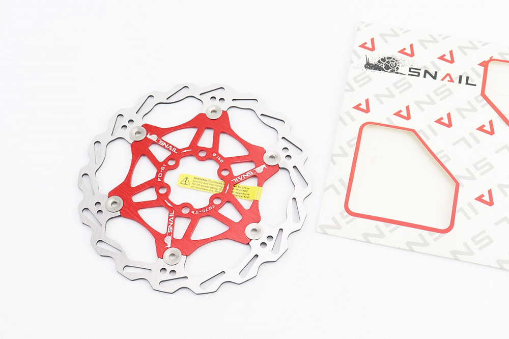 Гальмівний диск 160мм, кріпл. 6 болтів, на алюмінієвому павуку, червоний FD-01 Киев - изображение 1