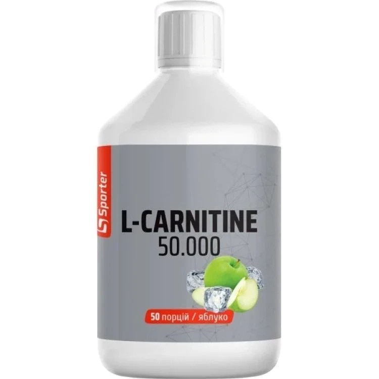 Карнитин Sporter L-carnitine 50000 500 мл, яблоко Луцк - изображение 1