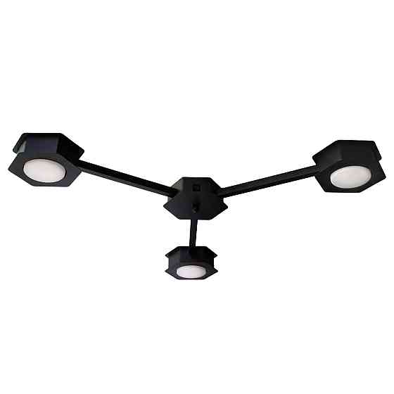 Люстра потолочная MSK Electric Space на три плафона под лампы GX53 черная NL 13040-3 BK Одесса