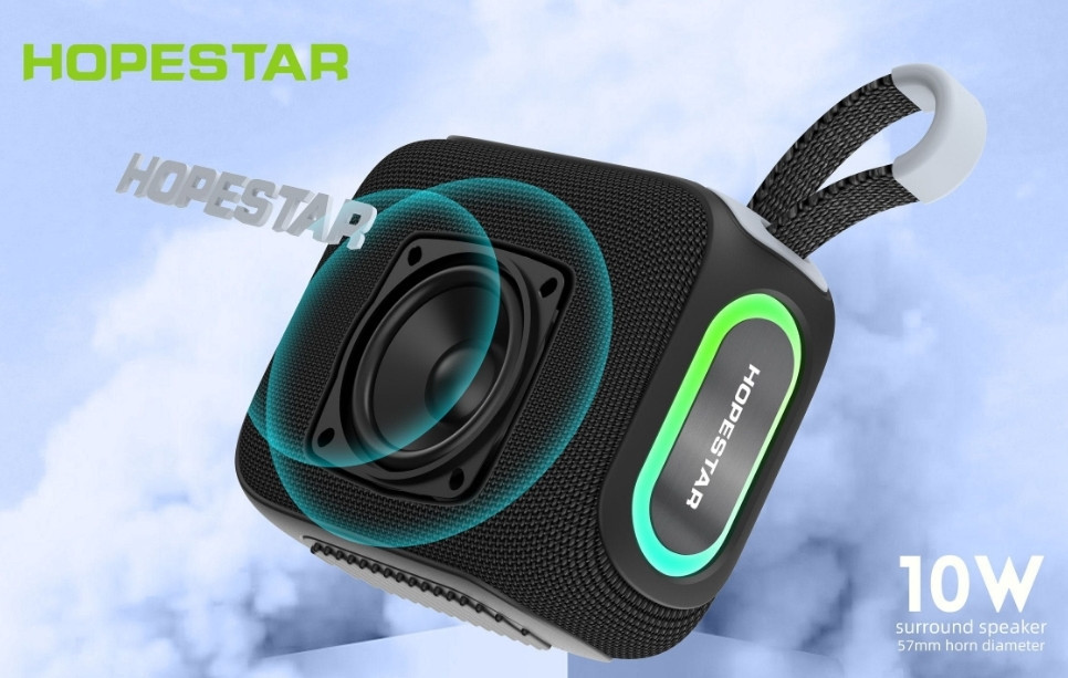 Колонка Bluetooth HOPESTAR H66 10W 360° звук IPX7 RGB. Харків - фото 5
