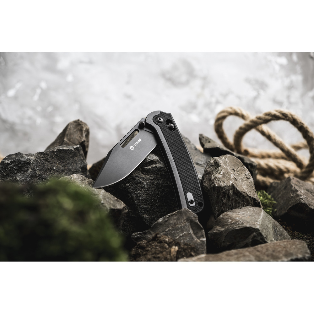 Нiж складаний Ganzo G768PT-BK чорний клинок Київ - фото 11