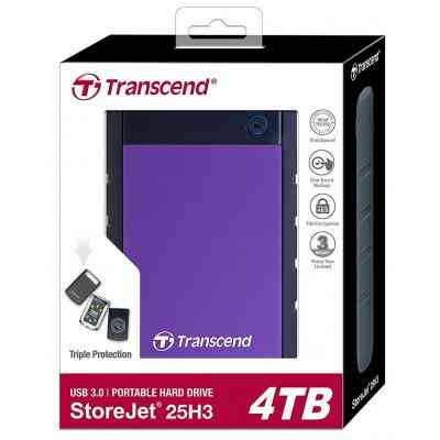 Зовнішній жорсткий диск 2.5" 4TB Transcend (TS4TSJ25H3P) Вінниця