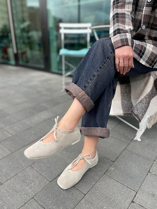 SEE SEVEN Балетки жіночі SEE SEVEN 1770 св.бежевий (весна-осінь, замша натуральна) (5929) Коломыя - изображение 2