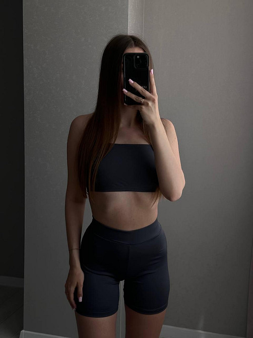 Жіночий стильний спортивний комплект з еластичної тканини мікродайвінг Графіт Одеса - фото 2