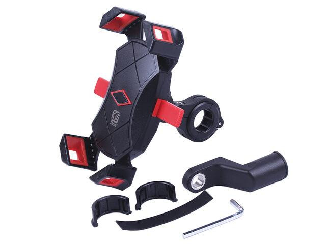 Держатель телефона M13A черный с красным, крепление на руль, Kewiq Мукачево - изображение 1