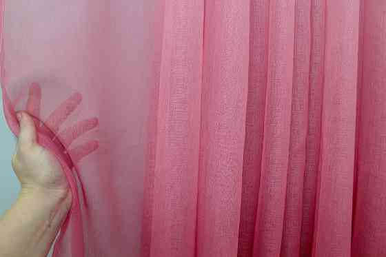 Тюль VR-Textil 579т Розтяжка "Омбре" на батисті (під льон) з обтяжувачем Марсала з білим 300х250 см (42-0857) Київ