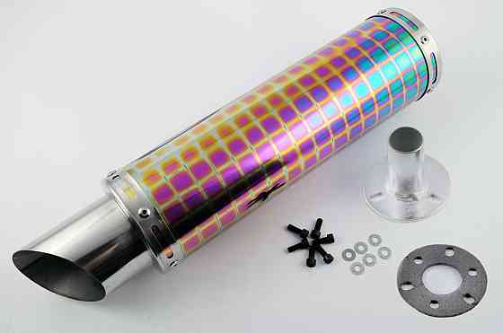 Глушитель (тюнинг) 340*10 Ø48mm (нержавейка, квадраты, прямоток, mod:21) Мукачево