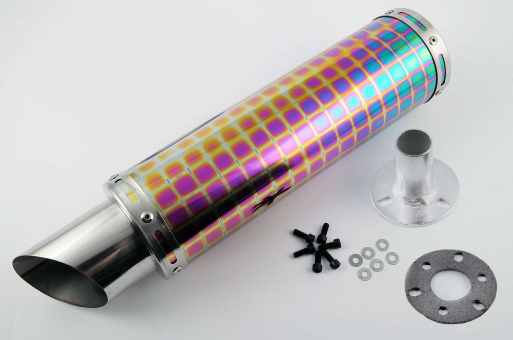 Глушник (тюнінг) 340*10 Ø48mm (нержавіюча сталь, квадрати, прямоток, mod:21) Мукачево - фото 1