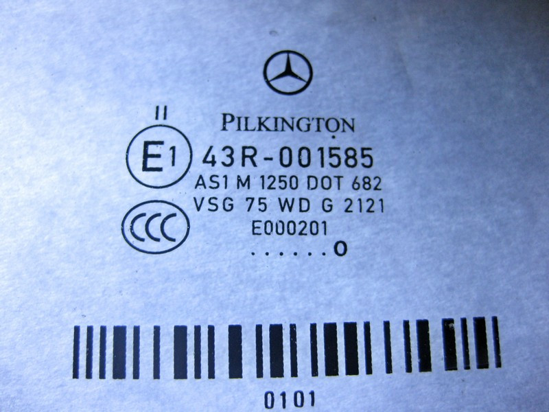 Mercedes-Benz  43R-001585 A2046706601 зовнішнє скло C-Class W204, є маленький скол - заклеєний Одеса - фото 9