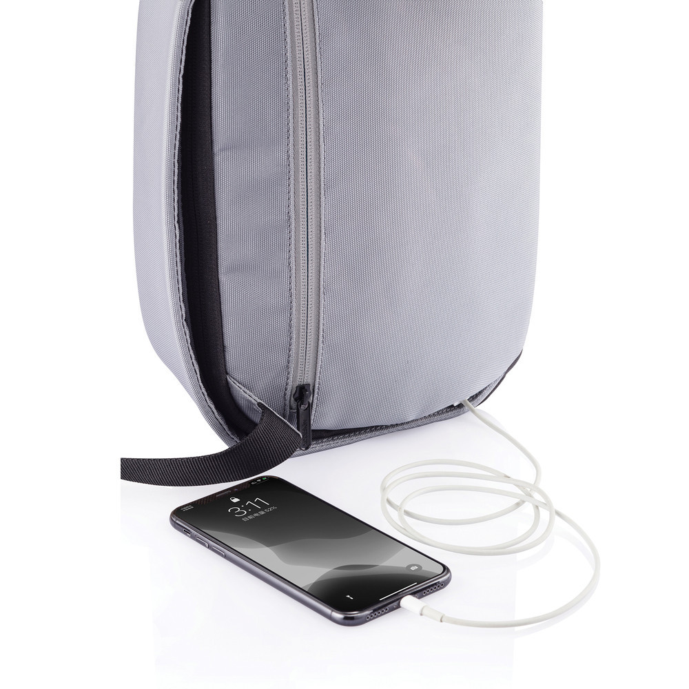 Рюкзак антизлодій XD Design Bobby "Sling", сірий Рівне - фото 9