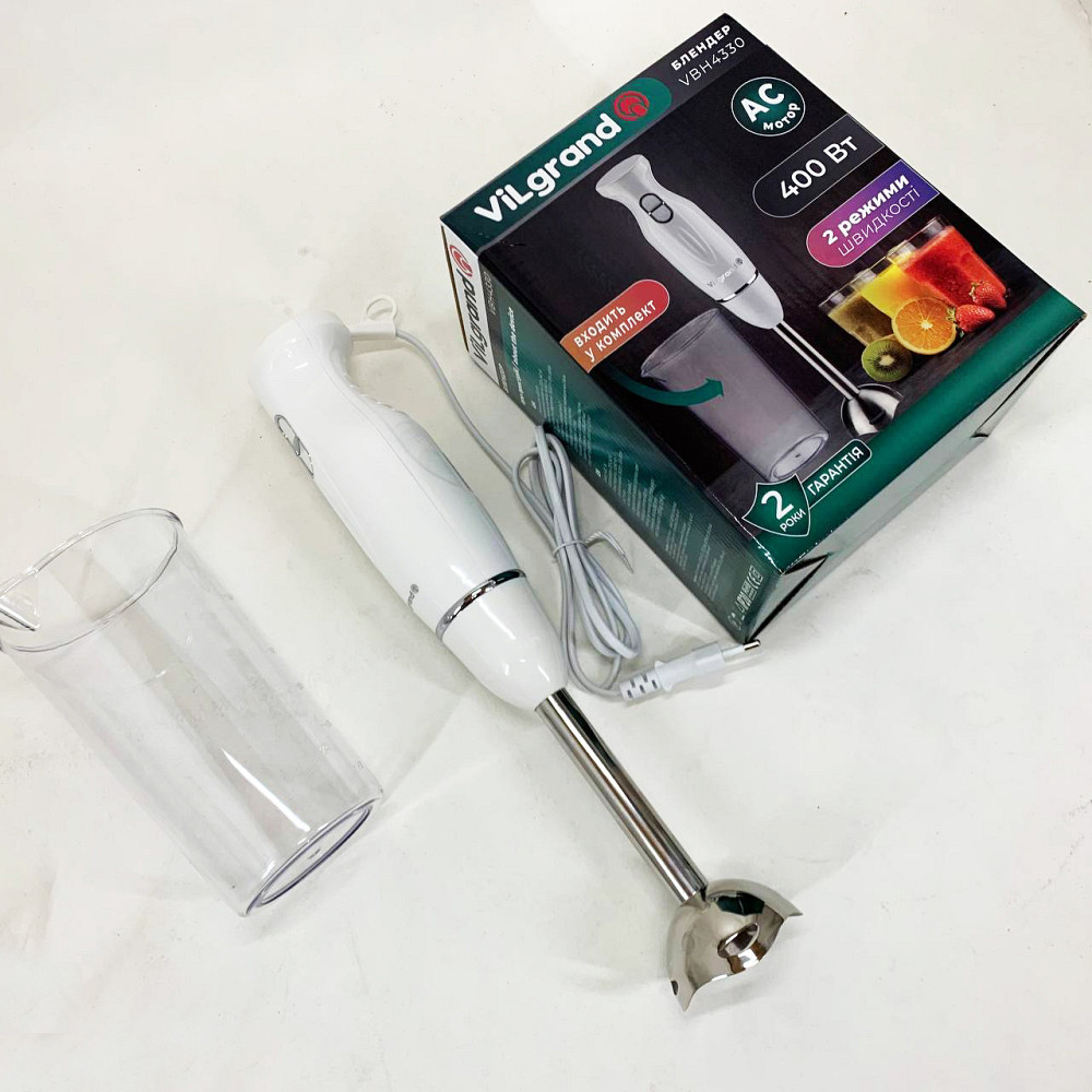 Блендер для дитячого пюре ViLgrand VBH4330 400 Вт, Блендер для приготування коктейлів і смузі RE-20 Київ - фото 5