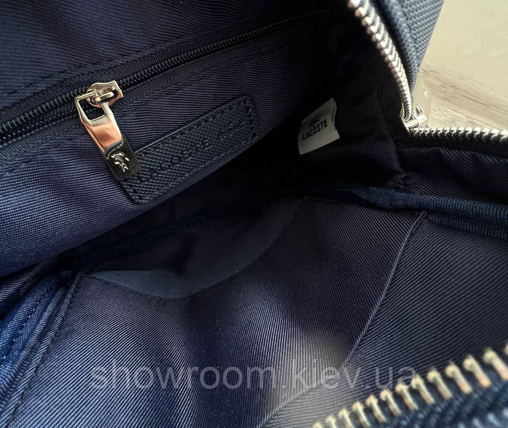 Чоловіча брендова сумка через плече Lacoste (2026) синя Київ - фото 9