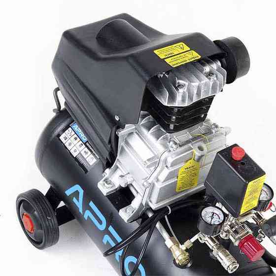 Компрессор одноцилиндровый APRO 1,5кВт 205л/мин 8бар 24л (2 крана) Коломыя