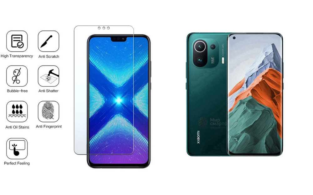 Захисне скло NeoGlass для Xiaomi Mi 11 Pro – надпрозоре та стійке Київ - фото 4