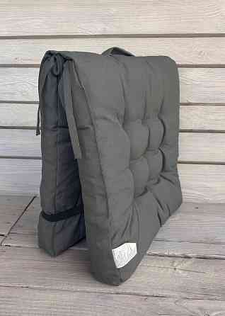 Подушка для стільців (50x120х8 см) подвійна Decorator Sawana колір хакі 84-141 Київ