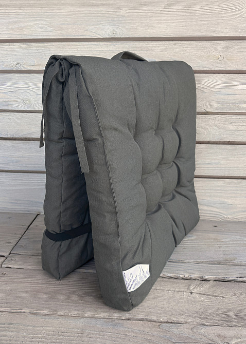 Подушка для стільців (50x120х8 см) подвійна Decorator Sawana колір хакі 84-141 Київ - фото 4