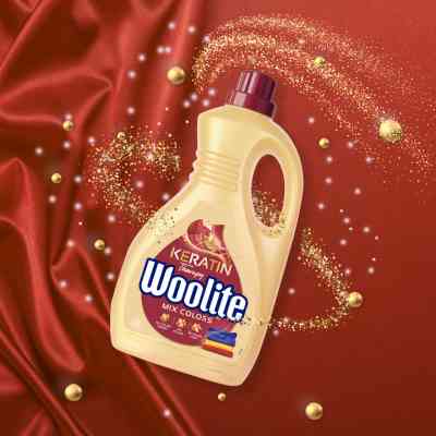 Гель для стирки Woolite Для цветных тканей С кератином 2.7 л (5900627090475) Винница