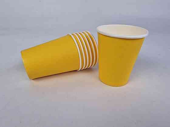 Стаканчики для кави 250 мл "ЖЕЛТО/БІЛИЙ" Маестро h9 (50 шт.) Харків