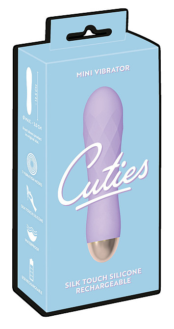 Фіолетовий мінівібратор із незвичайною текстурою Cuties Mini Vibrator Sex Aura Київ - фото 5